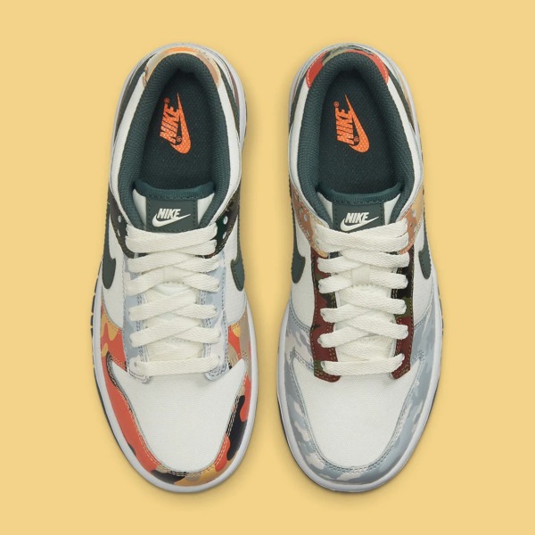 Giày Casual Chính Hãng - Nike Dunk Low SE GS 'Sail Multi Camo' - DB1909-100