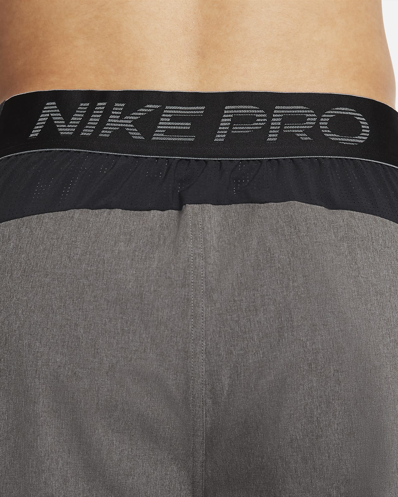 Quần Tập Nam - NIKE Men's Pro Shorts Grey Full Zip