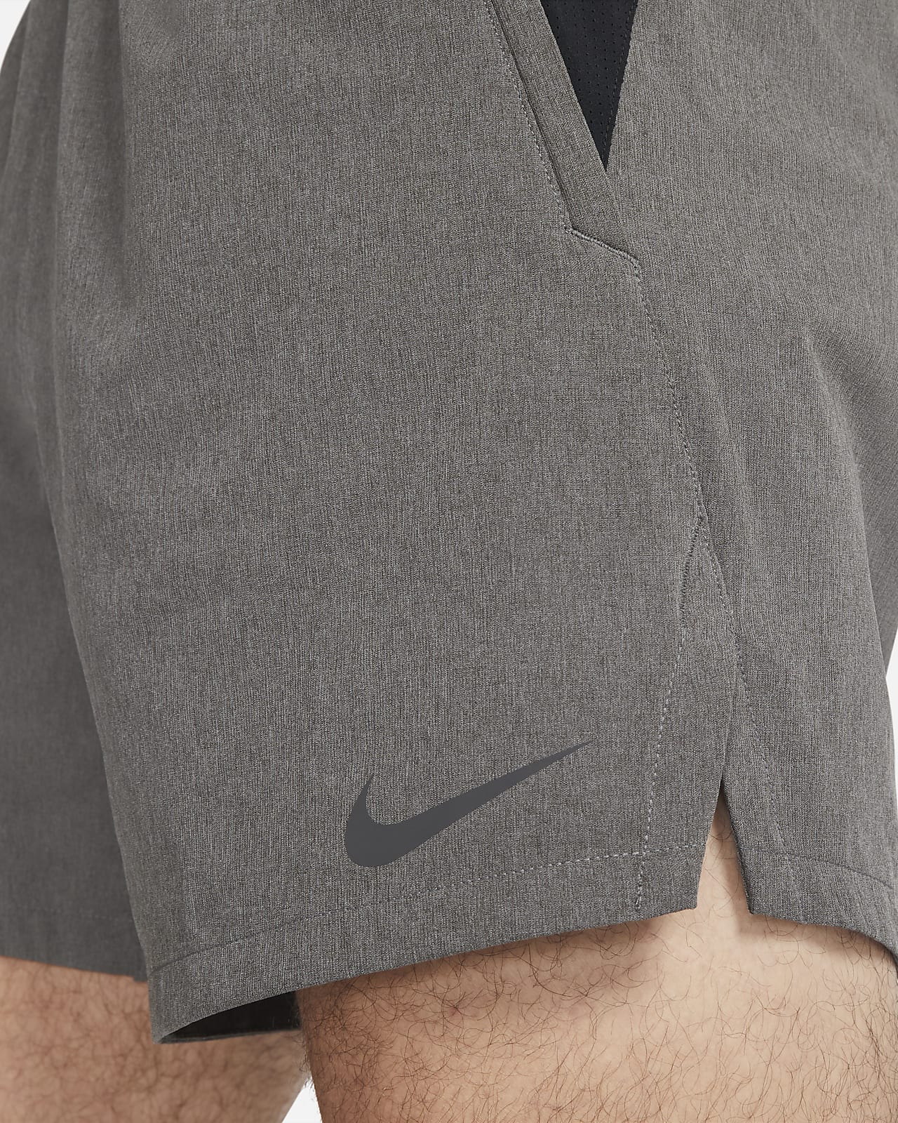 Quần Tập Nam - NIKE Men's Pro Shorts Grey Full Zip