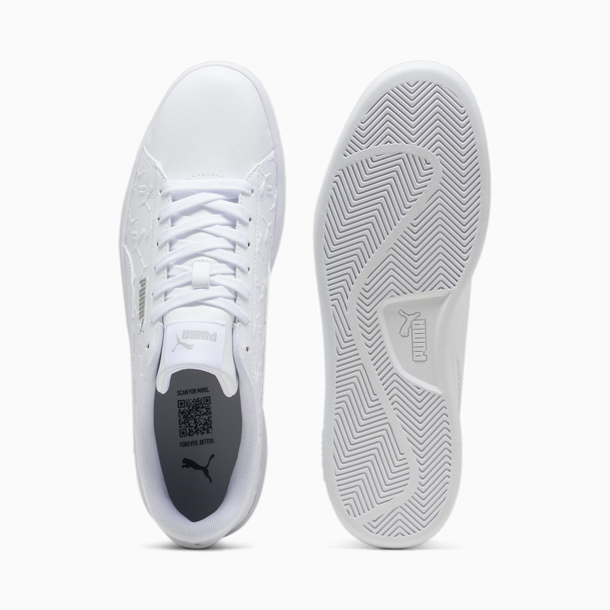Giày Sneaker Chính Hãng - Puma Smash 3.0 Superlogo Unisex 'White' - 395090-02