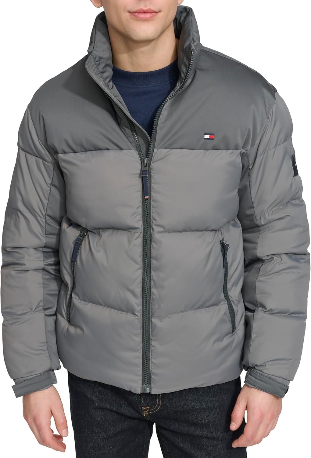 Áo Khoác Phao Chính Hãng - Tommy Hilfiger Mens Mixed-Media Puffer 