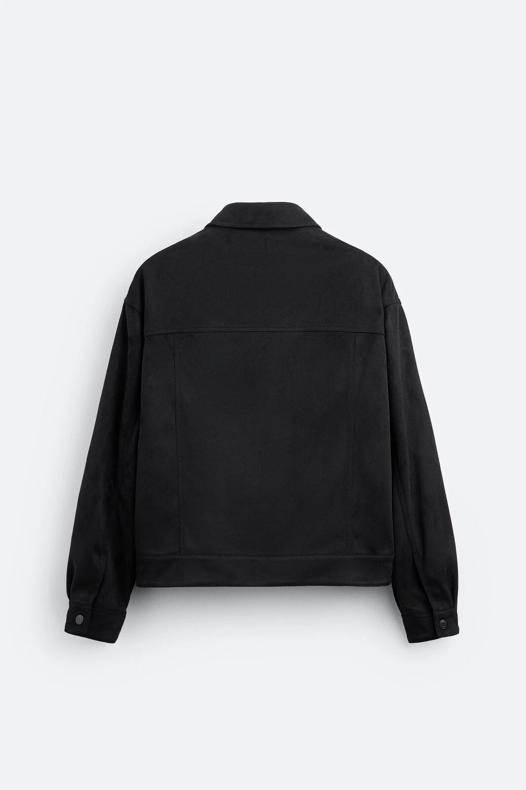Áo Khoác Chính Hãng - Zara Boxy Fit Faux Suede Trucker Jacket 