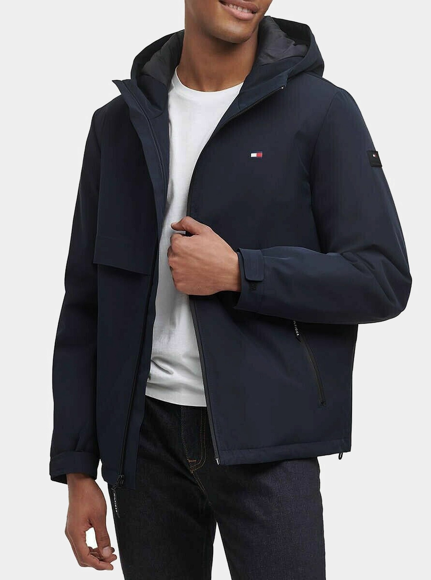 Áo Khoác Chính Hãng - Men's Tommy Hilfiger Performance Wind & Water Resistant Jacket XL Stretch Navy- JKT-02