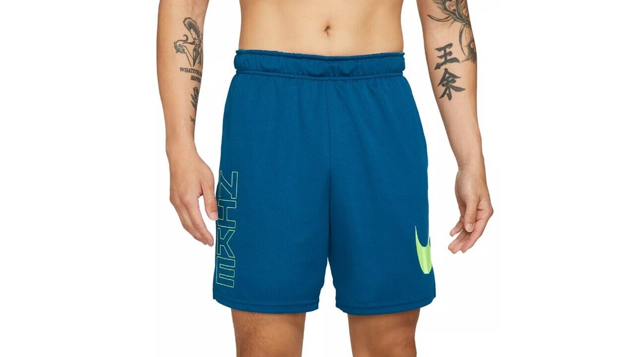 Quần Shorts Chính Hãng - Nike Dri-Fit Flex Volt Athletic Shorts, Blue/Neon  - DR8796-476