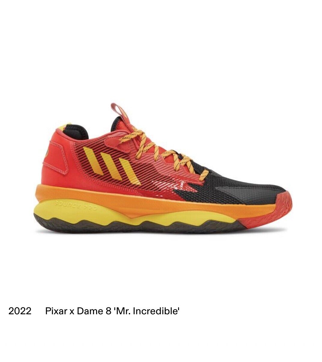 Giày Bóng Rổ Chính Hãng Adidas Dame 8 x Pixar Mr. Incredible Basketball - HR1562 Quyetsneaker