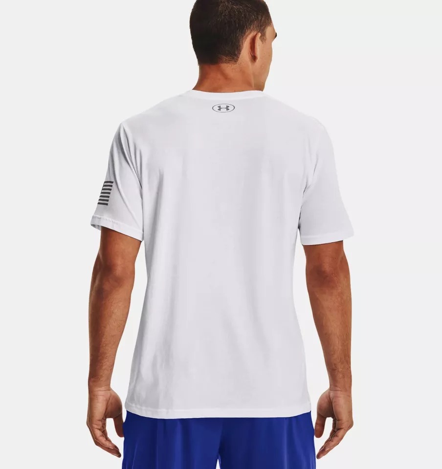 Áo Tshirts Chính Hãng - Under Armour Freedom Big Flag Logo 'White - 1370811-100