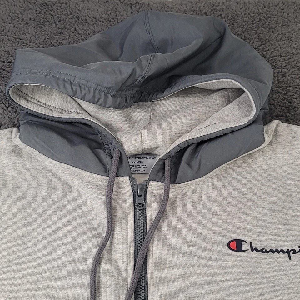 Áo Hoodie Chính Hãng - Champion Men’s Fleece Lined Hoodie “Light Grey” - CH-QZ-GY2
