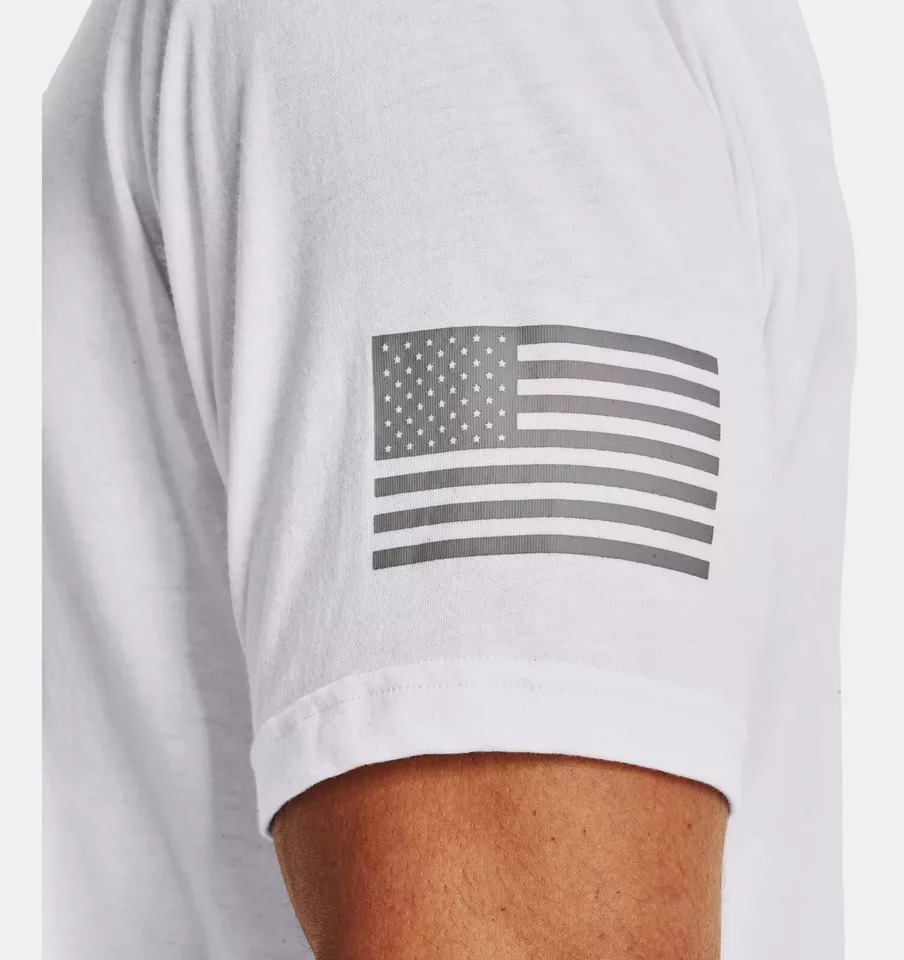 Áo Tshirts Chính Hãng - Under Armour Freedom Big Flag Logo 'White - 1370811-100