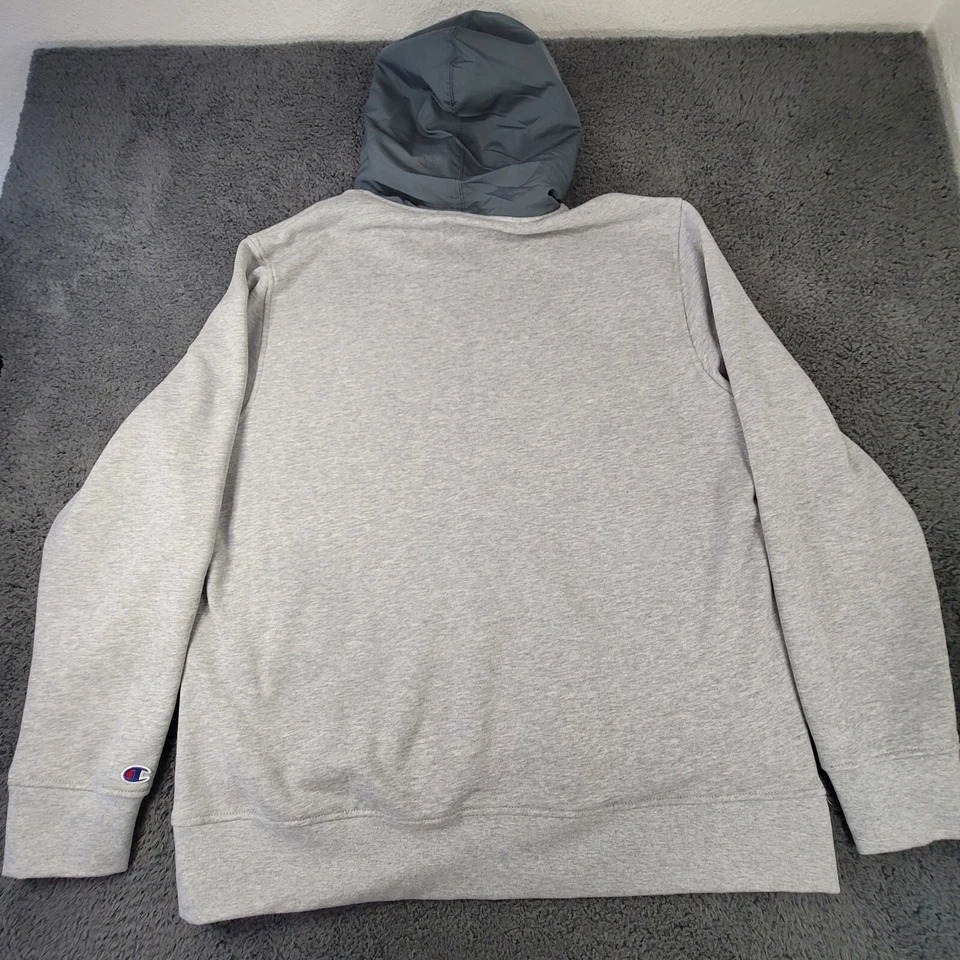 Áo Hoodie Chính Hãng - Champion Men’s Fleece Lined Hoodie “Light Grey” - CH-QZ-GY2