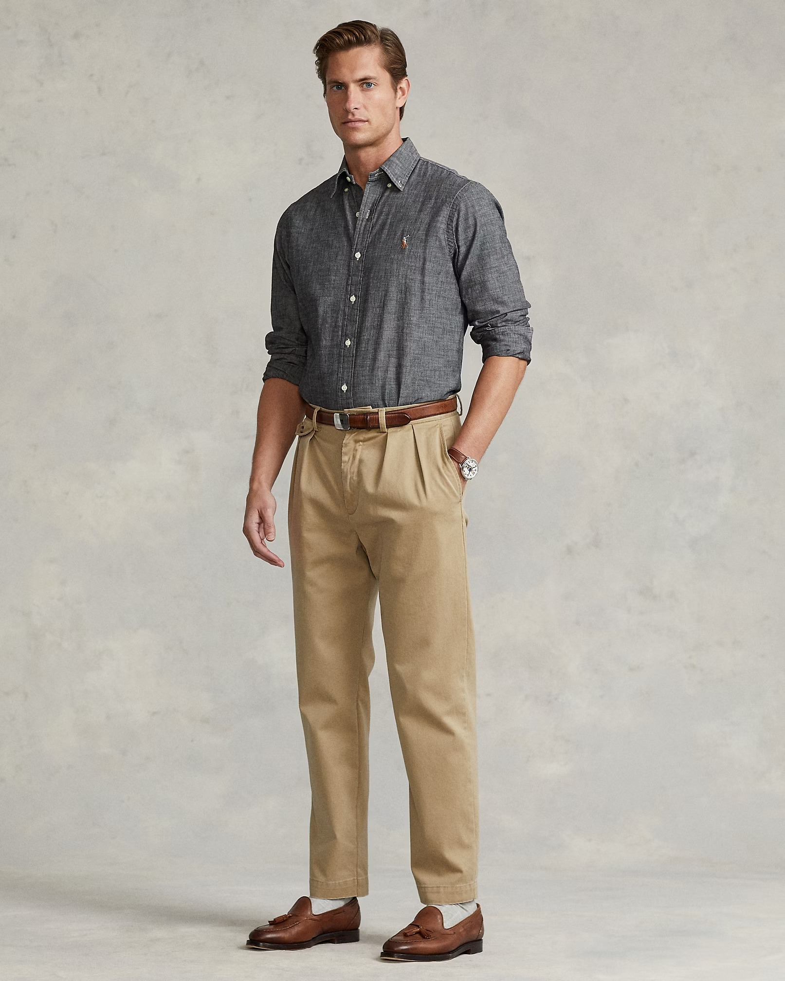 Áo Sơ Mi Chính Hãng - Polo Ralph Lauren Classic Fit ChamBray 