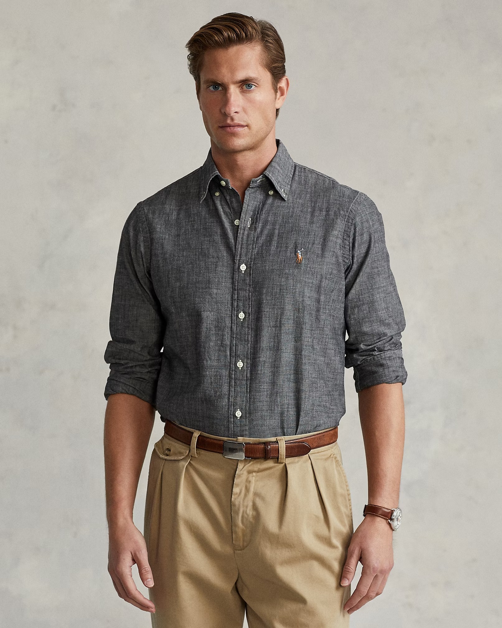 Áo Sơ Mi Chính Hãng - Polo Ralph Lauren Classic Fit ChamBray 