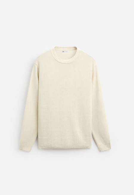 Áo Sweater Chính Hãng - Zara Len Line Cream - SLZ-100