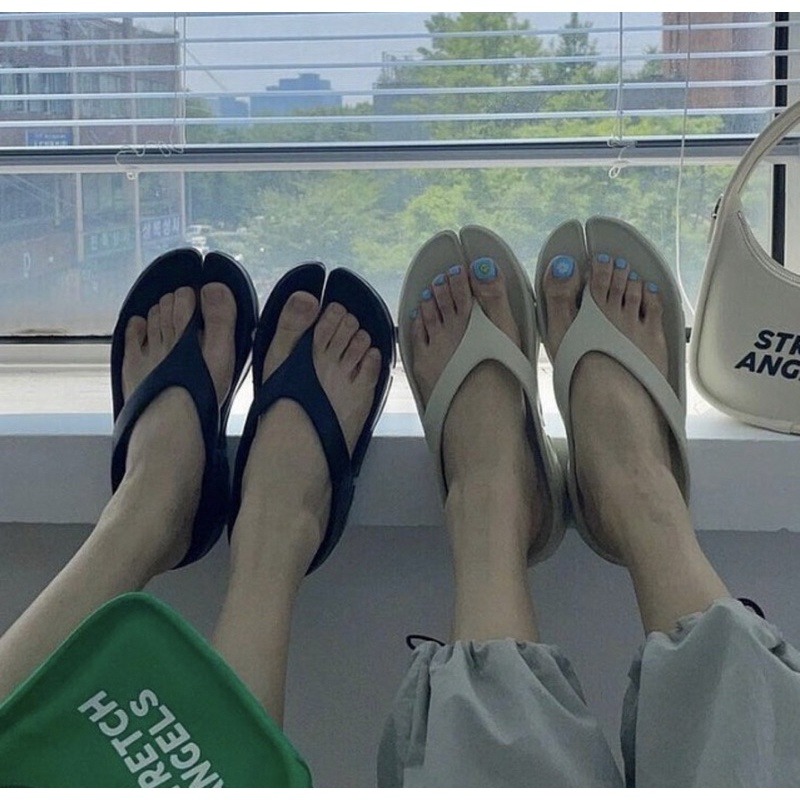 Dép Chính Hãng - Dép Tông Kẹp Đúc 23.65 Flip Flop Unisex Siêu Nhẹ Màu Đen - D-23.65