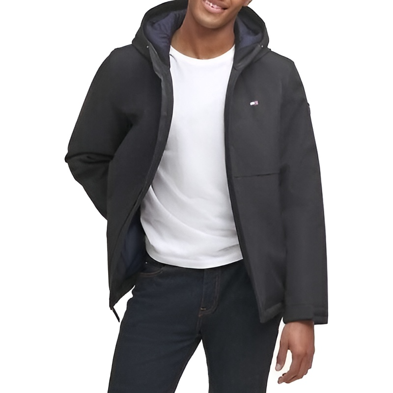 Áo Khoác Chính Hãng - Men's Tommy Hilfiger Performance Wind & Water Resistant Jacket XL Stretch Black- JKT-01 Quyetsneaker