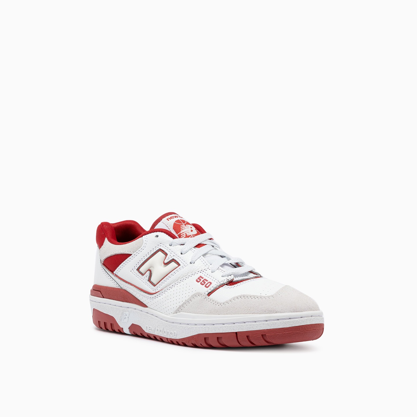 Giày Casual Chính Hãng - Sneaker Nam Nữ NewBalance 550 White/Red - BB550STF