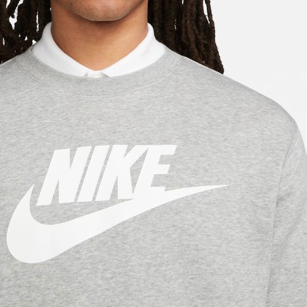 Áo Sweater Chính Hãng - Nike Club Graphic Grey Crew Neck 