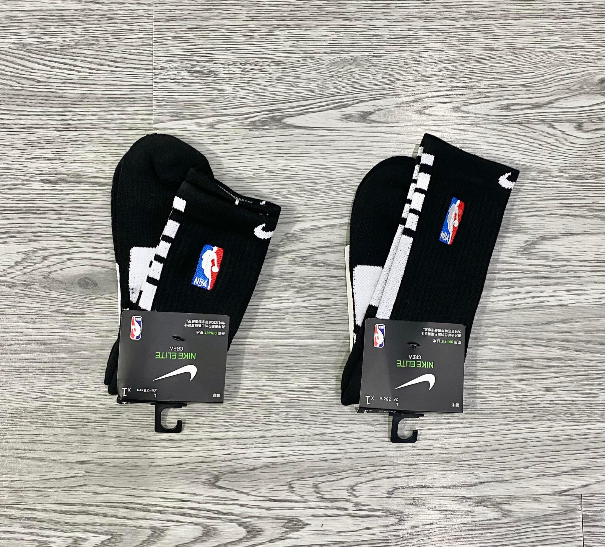 Phụ Kiện Chính Hãng - Tất Bóng Rổ Nike Training NBA  Elite Crew 'Đen/Trắng' (1 đôi) - SX7588-01