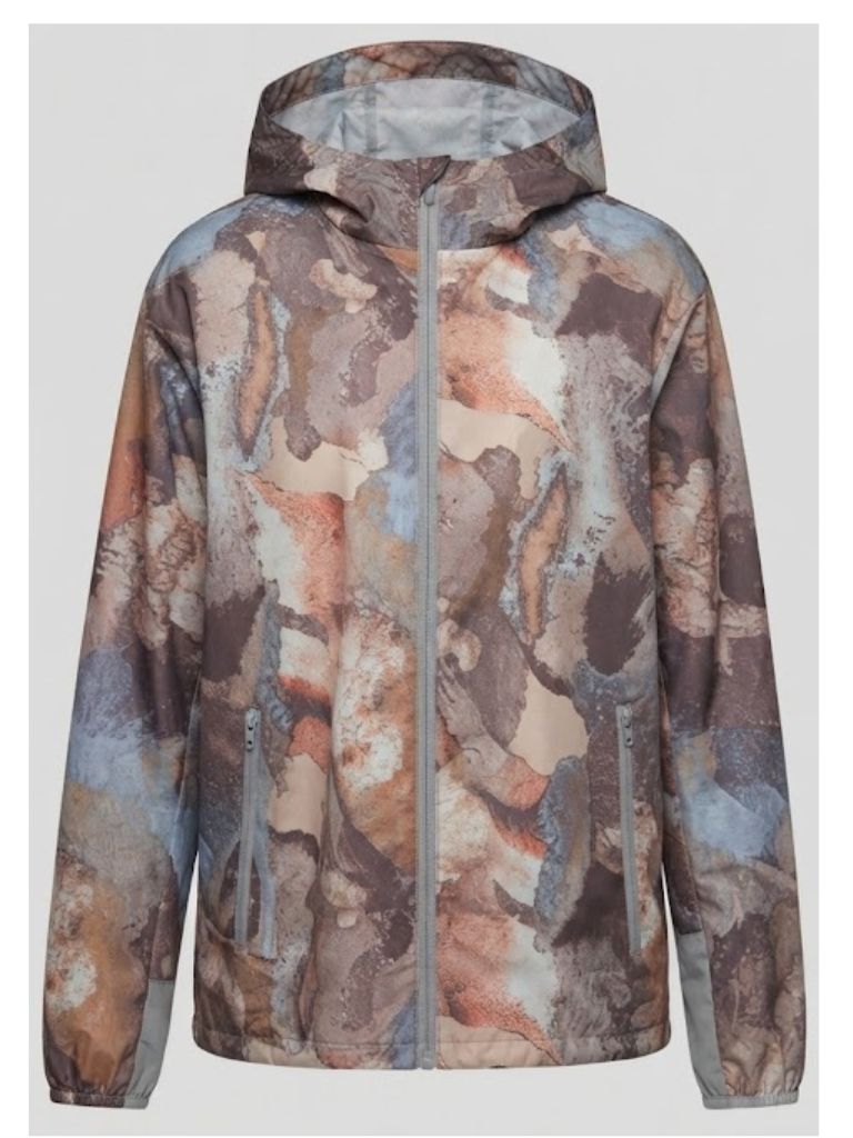 Áo Khoác Gió Chính Hãng - All In Motion Windbreaker Camo Stone Hood Lightweight Packable Jacket - AMW2007-001
