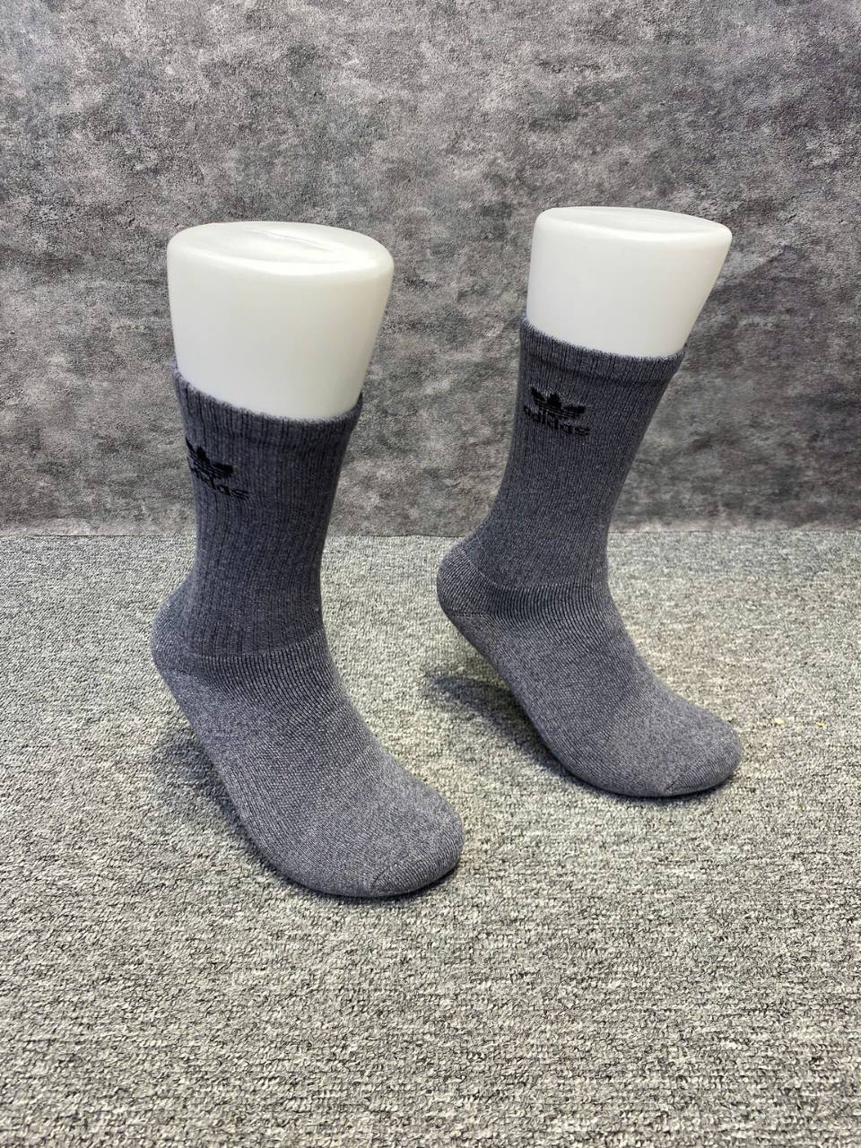 Phụ Kiện Chính Hãng - Tất Adidas Trefoil Crew Socks 6 Pairs / 6 đôi '' Xám tiêu '' - CI8727