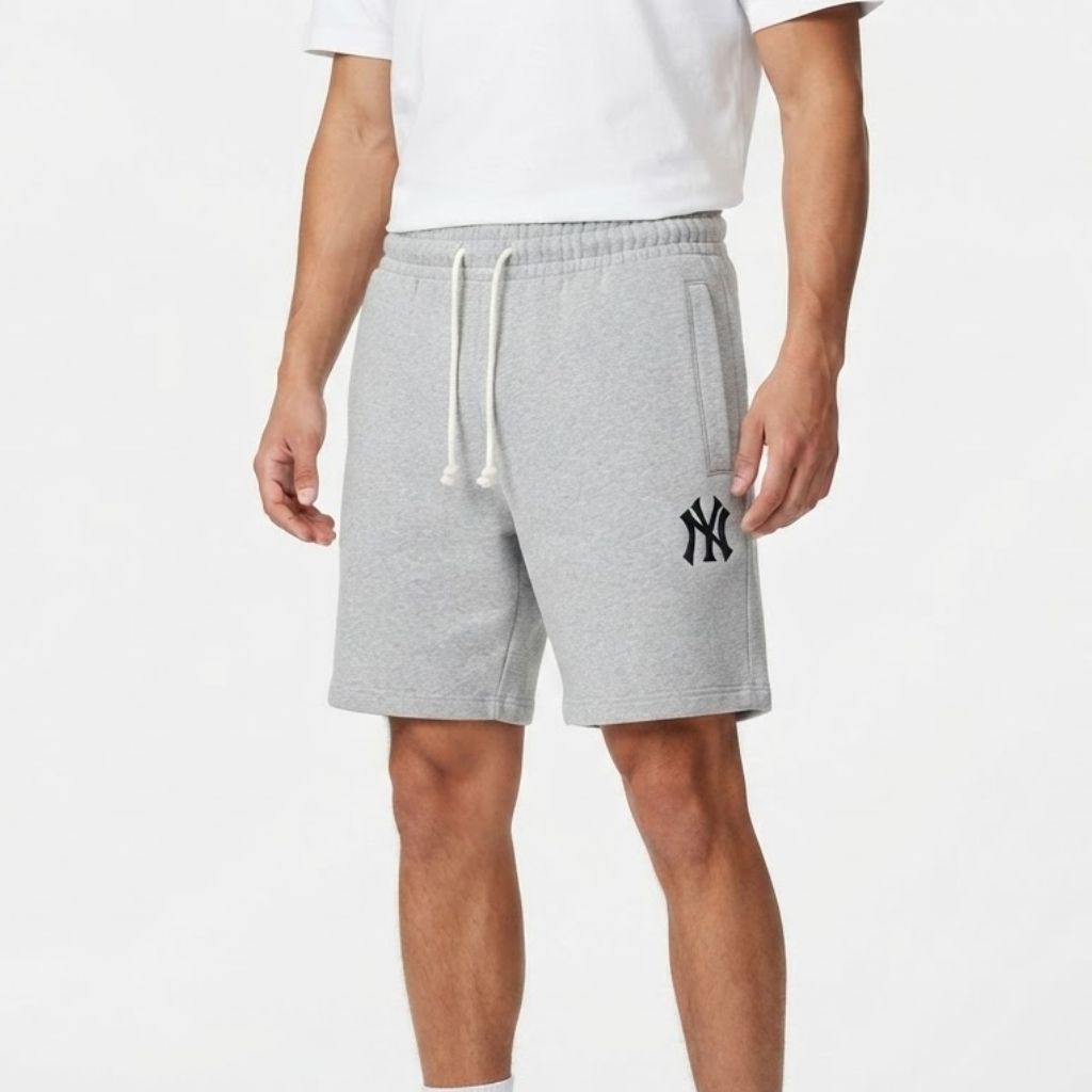 QUẦN SHORTS CHÍNH HÃNG - NEW ERA logo NY New York Yankees Grey - 13570091