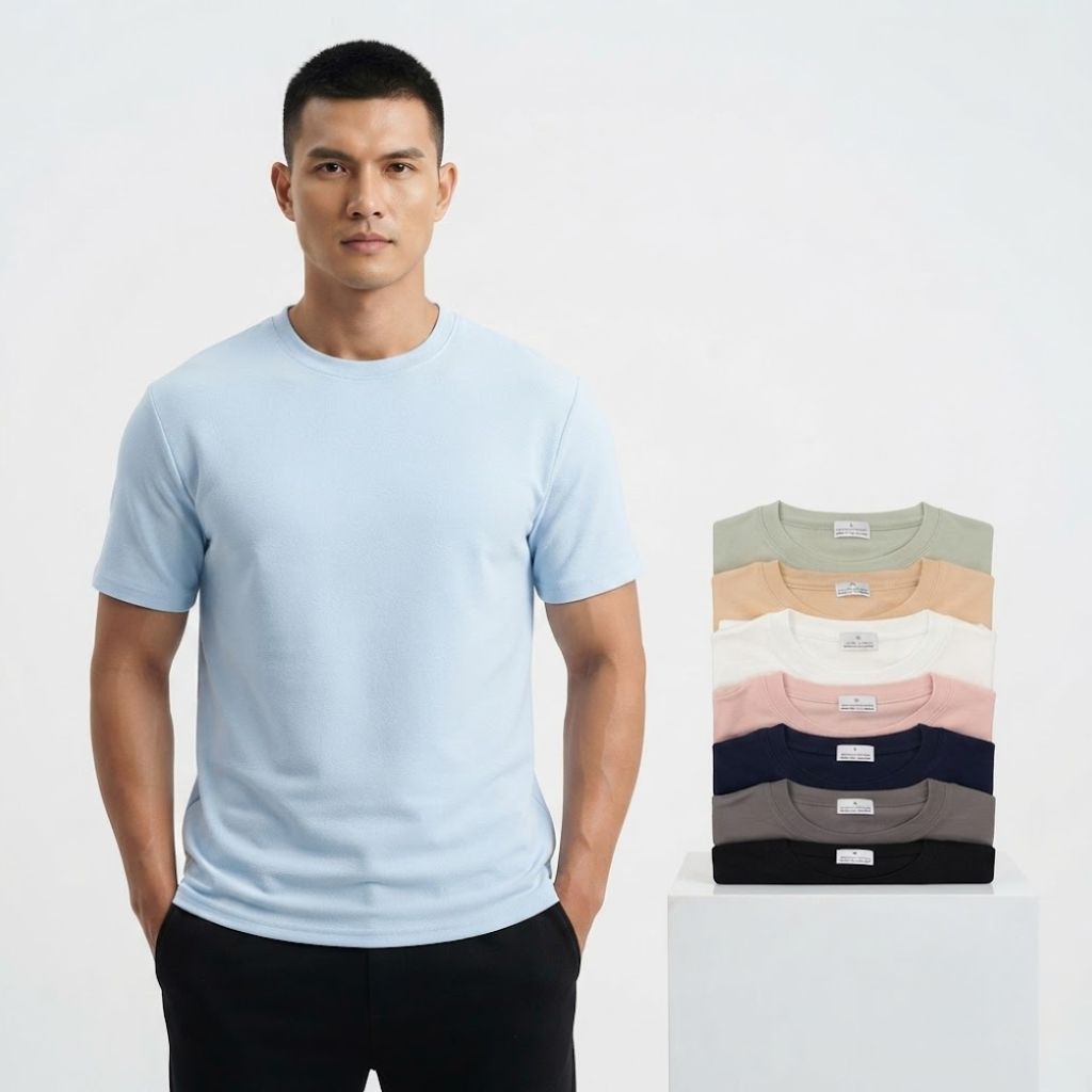 Áo Tshirts Chính Hãng - Áo Chống Nhăn Wrinkle Free Fabric Xanh Ngọc - WRI-03