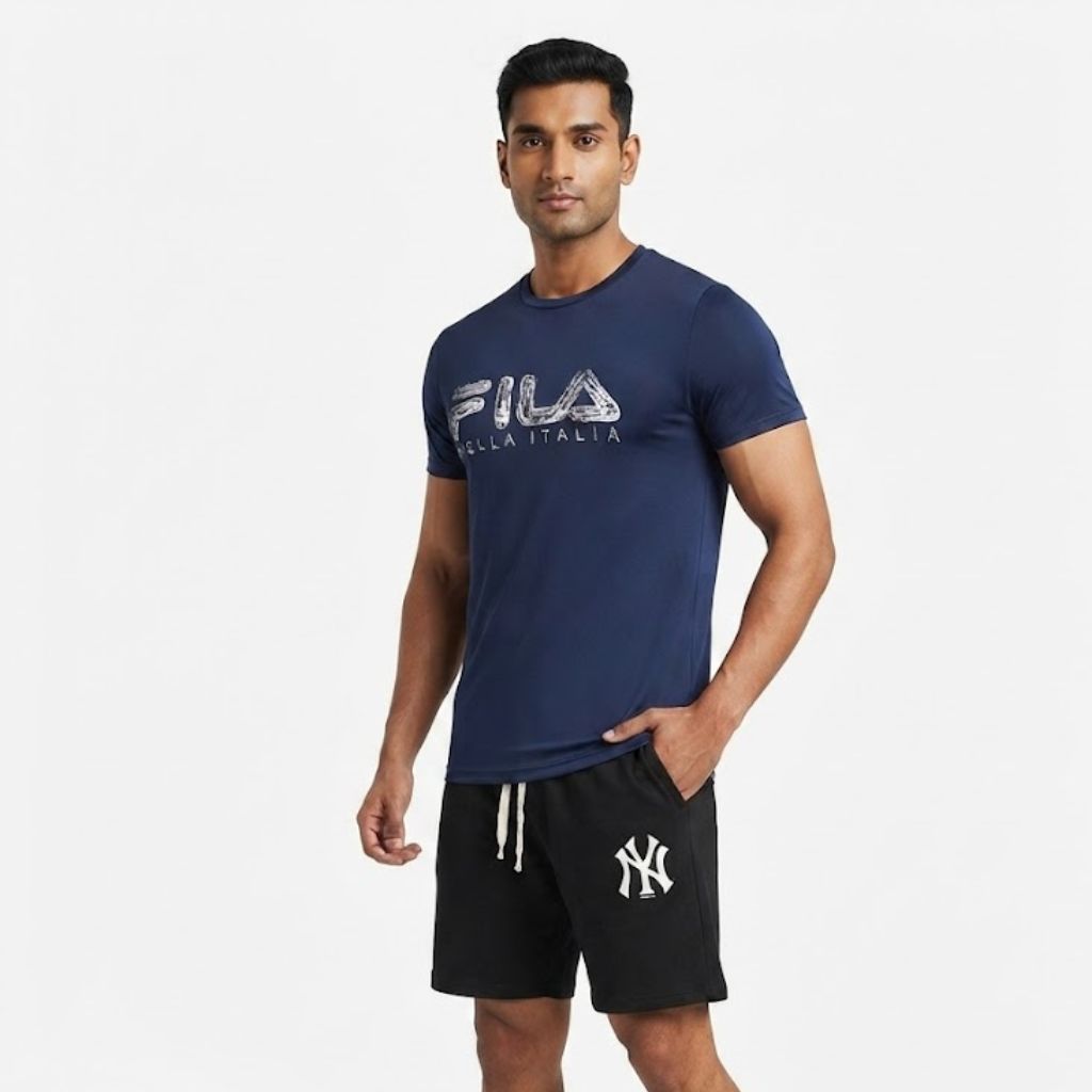 ÁO TSHIRTS CHÍNH HÃNG - Fila BielLa Italia T-shirt Navy - FI4EWB2001M