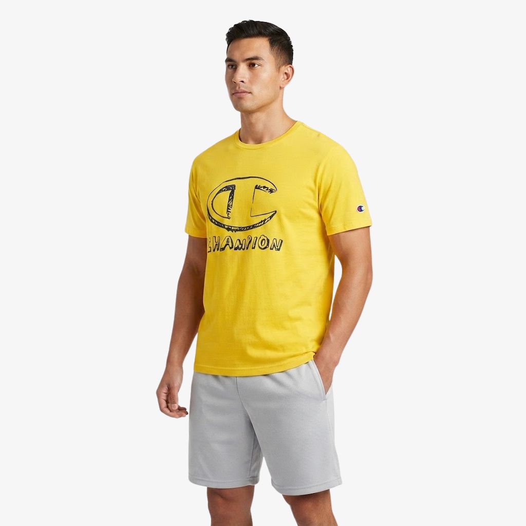 Áo Tshirts Chính Hãng - Áo Thun Champion Big Logo 'Yellow - ACS-03