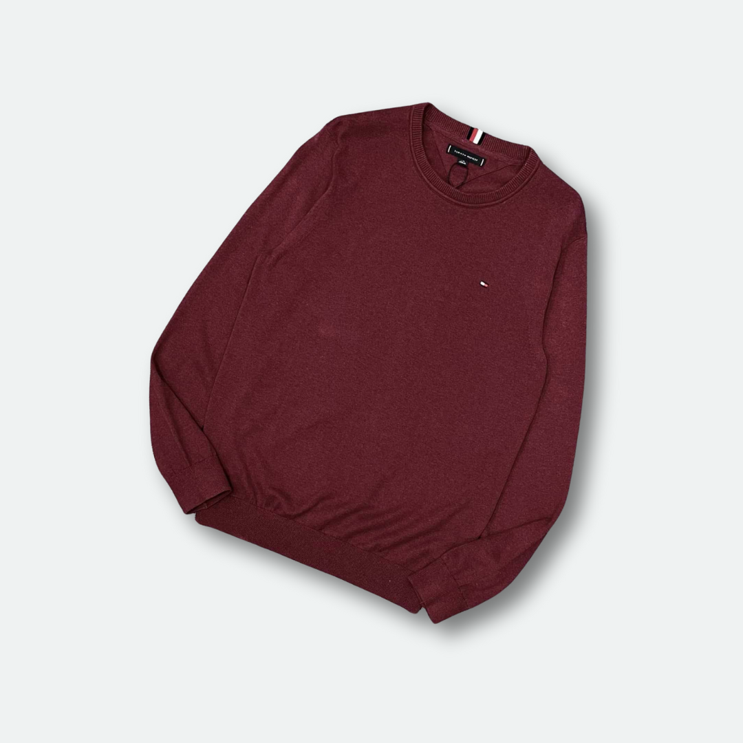 Áo Sweater Chính Hãng - Áo Len Tommy Hilfiger 'Đỏ Đô' - 78J8320-643