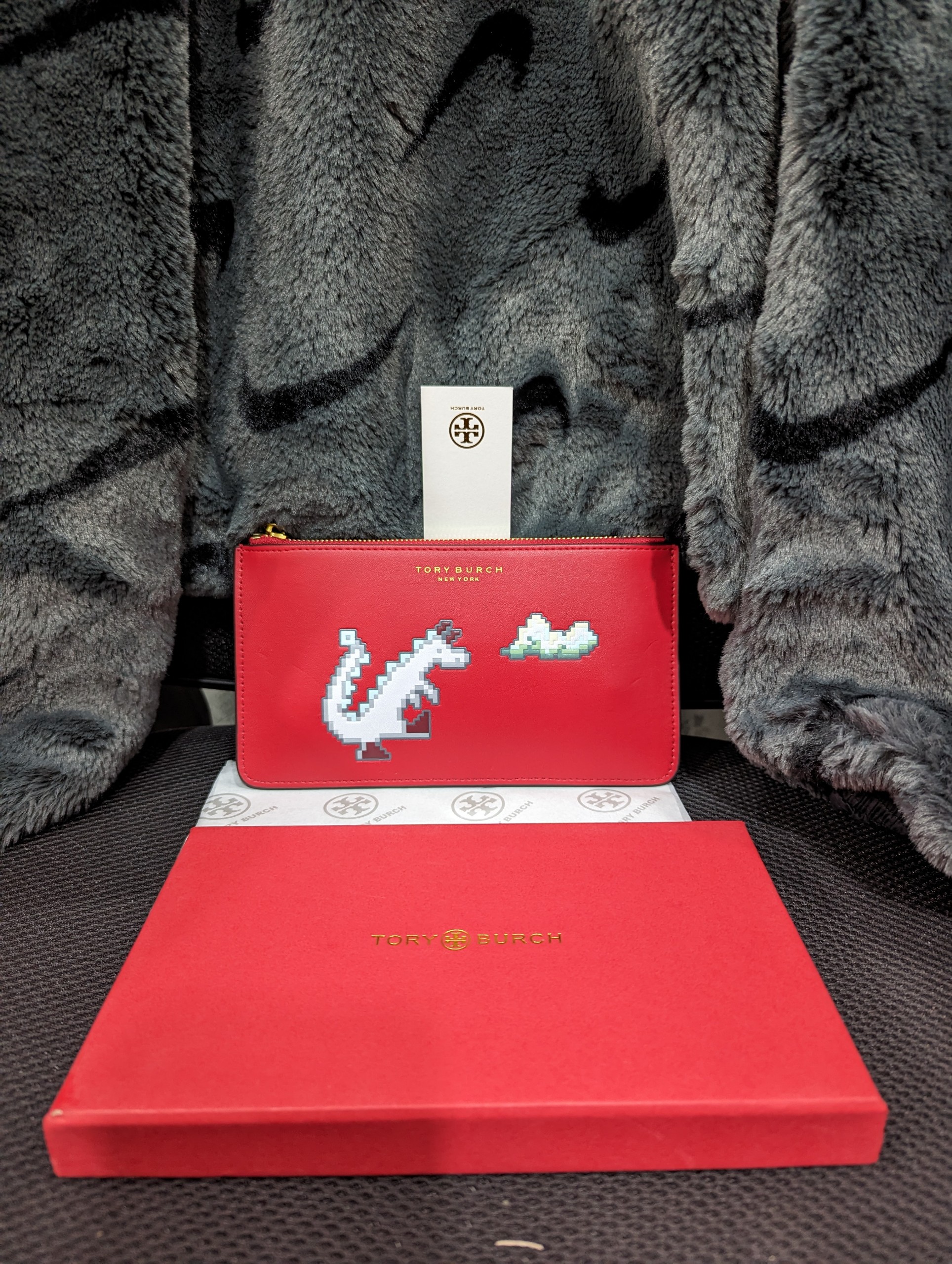 PHỤ KIỆN CHÍNH HÃNG -  Ví CARD HOLDER TORY BURCH MINI PURSE DARGON - TRB2024