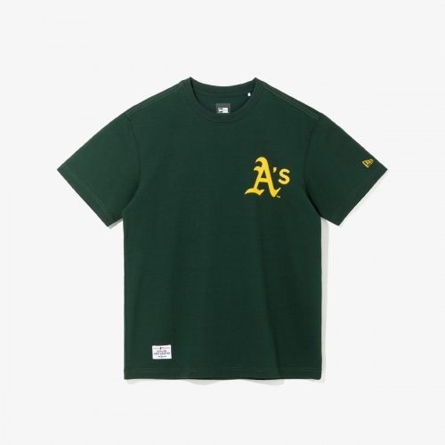 Áo Thể Thao Hè - Áo Thun Nam Nữ New Era MLB Big Paisley Logo Oakland Athletics 'Green' - 12715358 Quyetsneaker