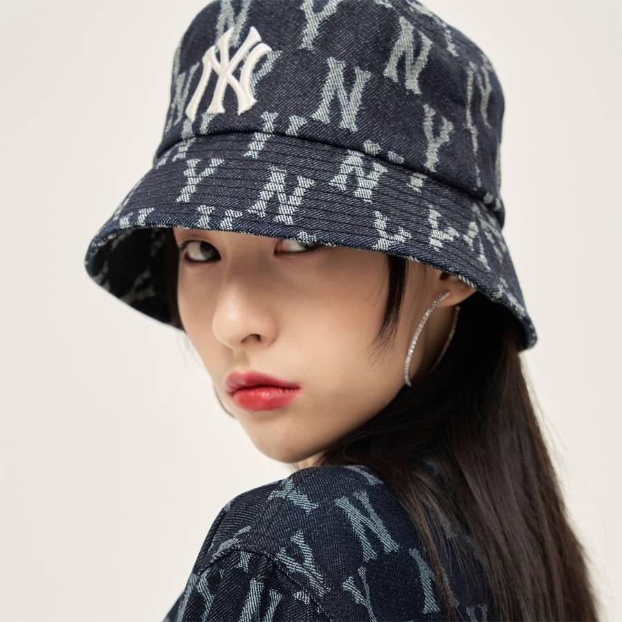 Phụ Kiện Chính Hãng - Mũ Bucket MLB Logo NY 'Denim' - 3AHTMD21N-50BLS