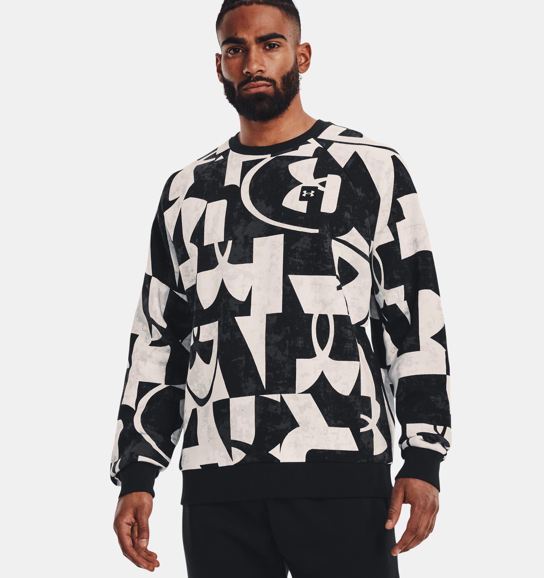 Áo Sweater Chính Hãng - Under Armour Mens Rival Fleece 'Black/Be' - 1379755-010