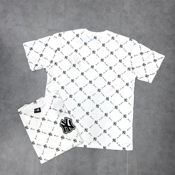 Áo Tshirts Chính Hãng - Áo Thun New Era MLB NY Monogram  White - 19500185