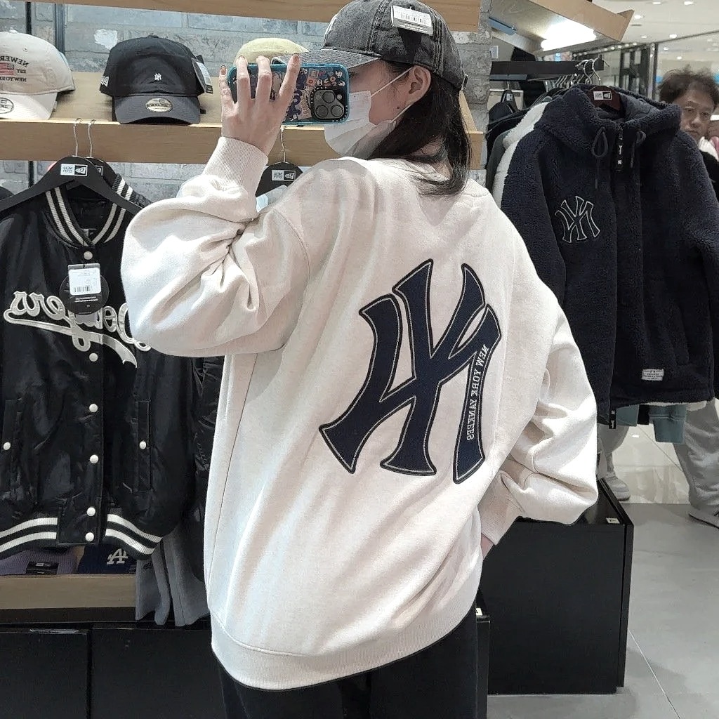 Áo Sweater Chính Hãng - Newera NY Logo Thêu 'White' - 13781153
