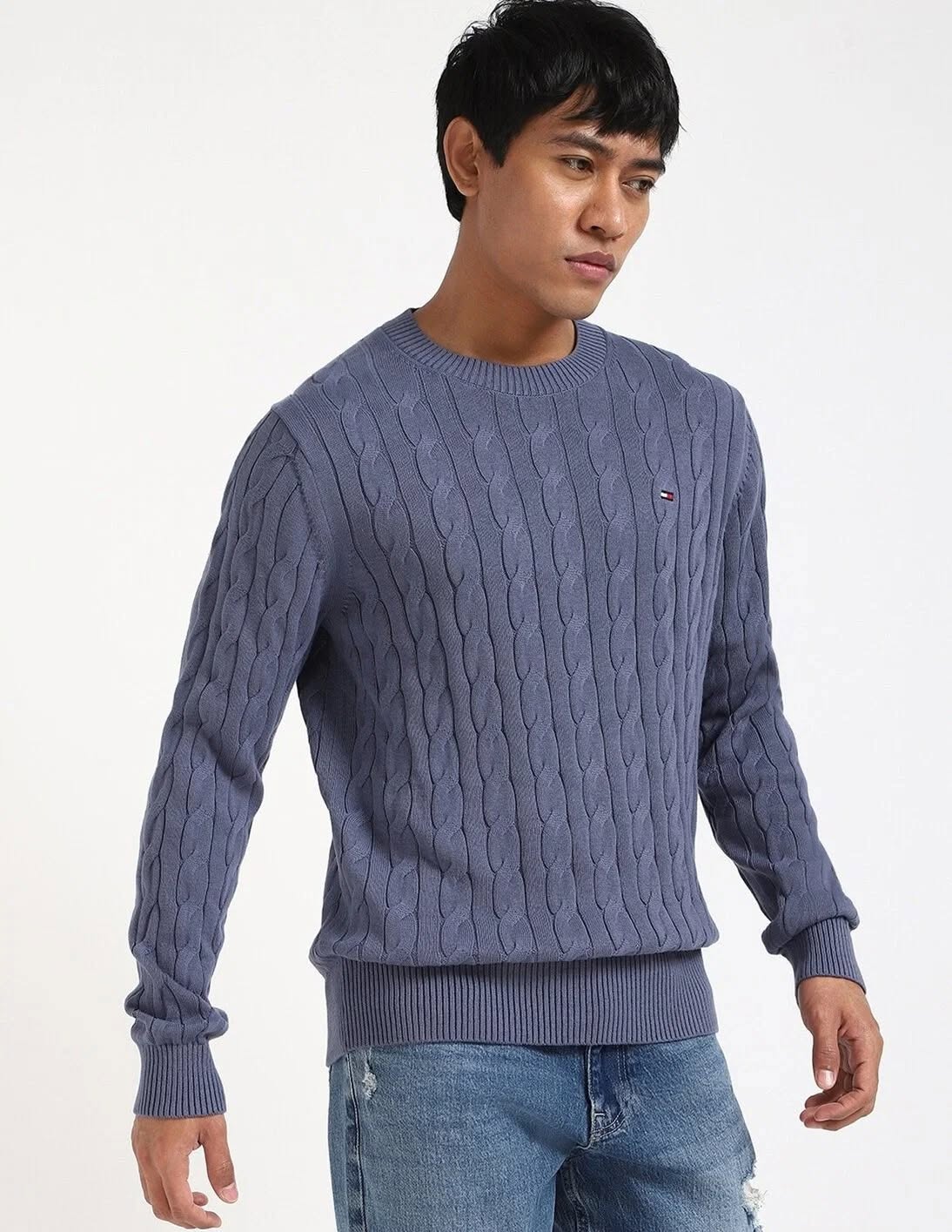 Áo Sweater Chính Hãng - Tommy Hilfiger Men Cable Knit Pullover - WR19HGFU93S