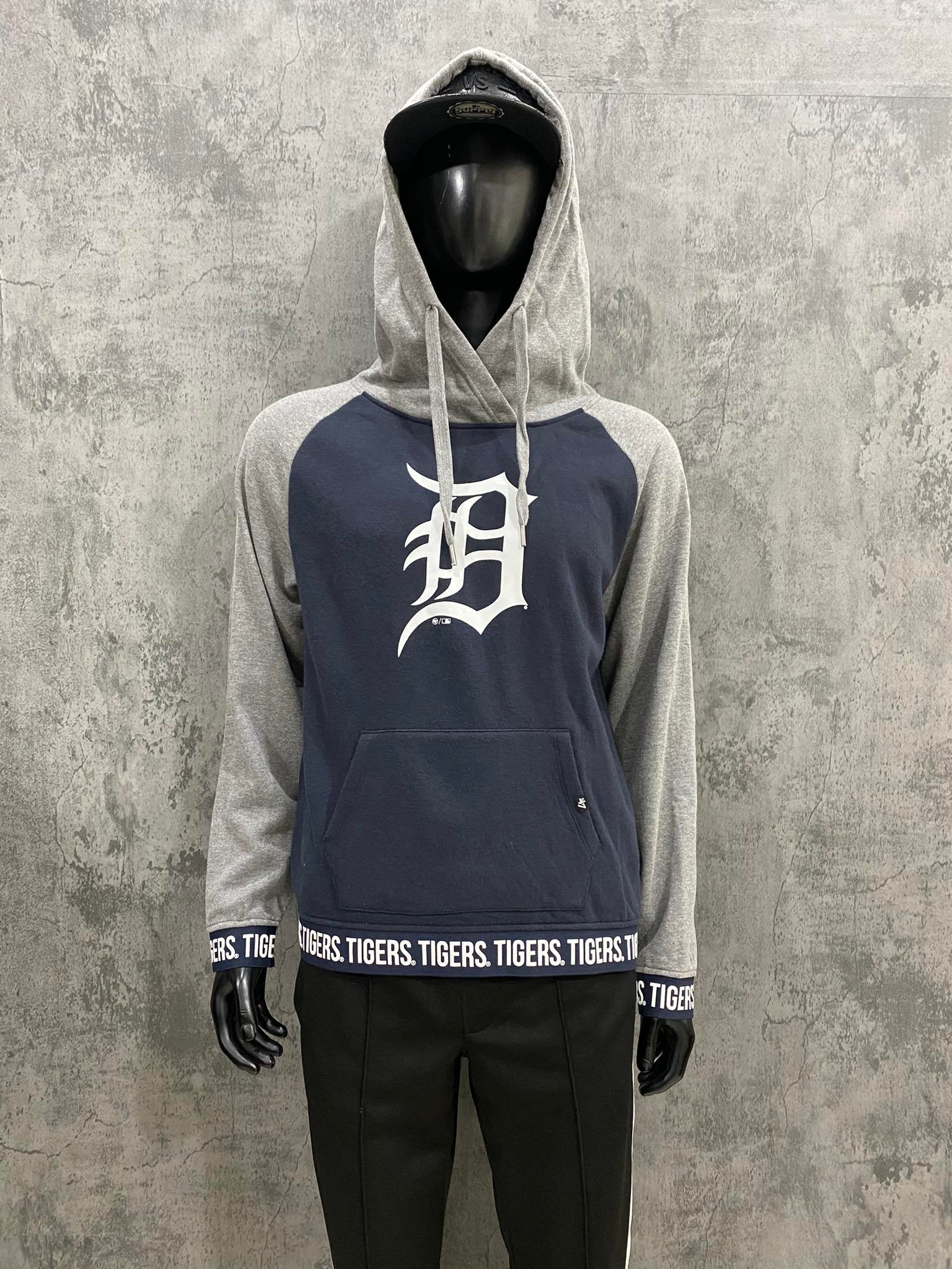 Áo Hoodie - MLB47 Unisex Basic Hoodie 'Navy/Grey' - HD54