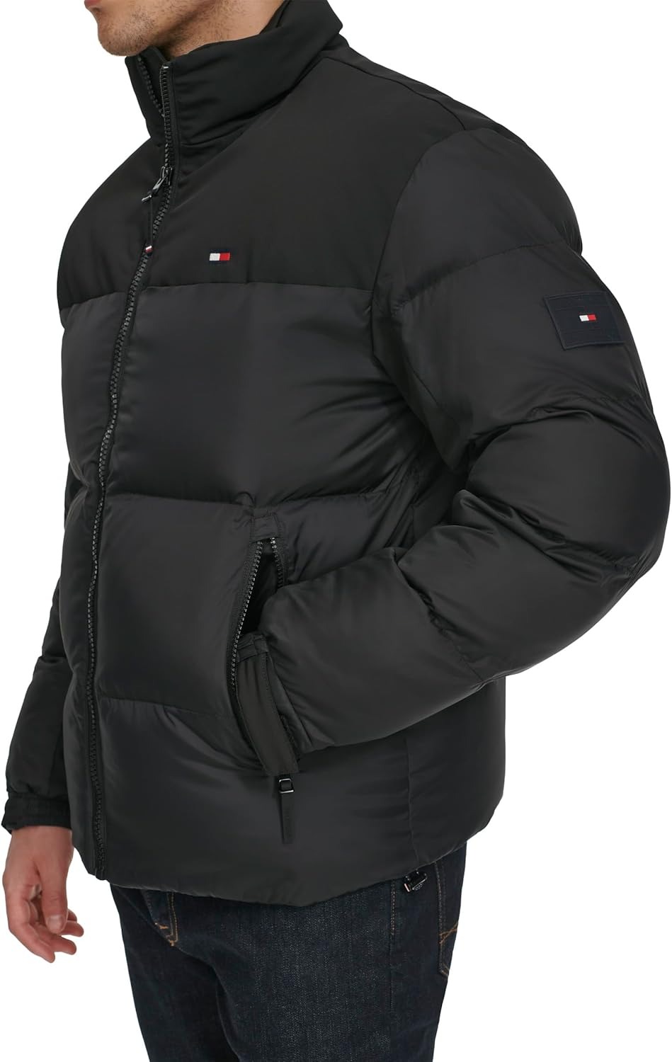 Áo Khoác Phao Chính Hãng - Tommy Hilfiger Mens Mixed-Media Puffer 