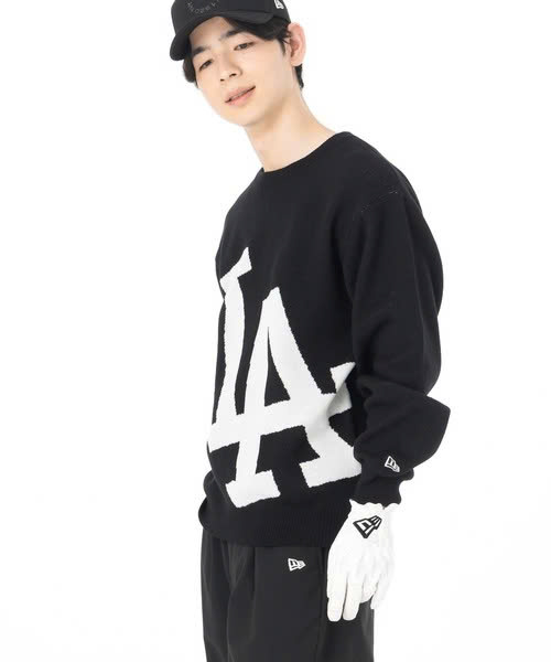 Áo Sweater Chính Hãng - Newera LA Golf  KNIT Unisex Japan Genuine 2024  '' Black'' - 14326431