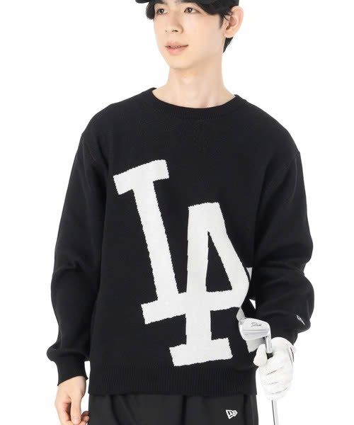 Áo Sweater Chính Hãng - Newera LA Golf  KNIT Unisex Japan Genuine 2024  '' Black'' - 14326431