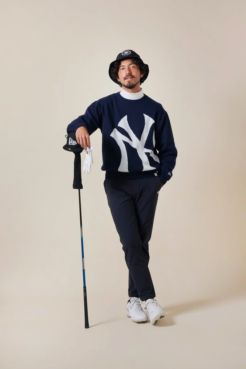 Áo Sweater Chính Hãng - Newera NY Golf KNIT Unisex Japan Genuine 2024 '' Navy'' - 13762715