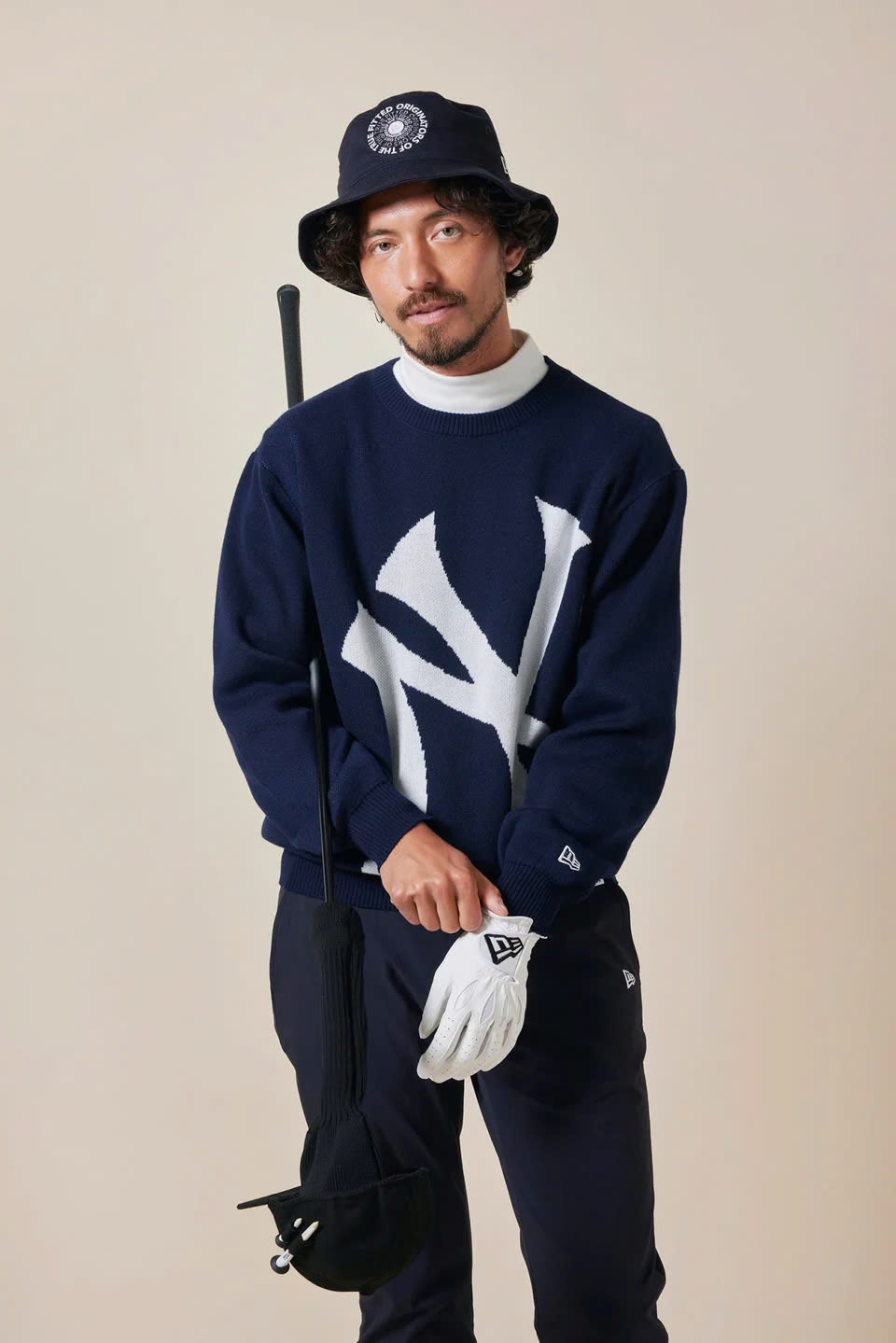 Áo Sweater Chính Hãng - Newera NY Golf KNIT Unisex Japan Genuine 2024 '' Navy'' - 13762715