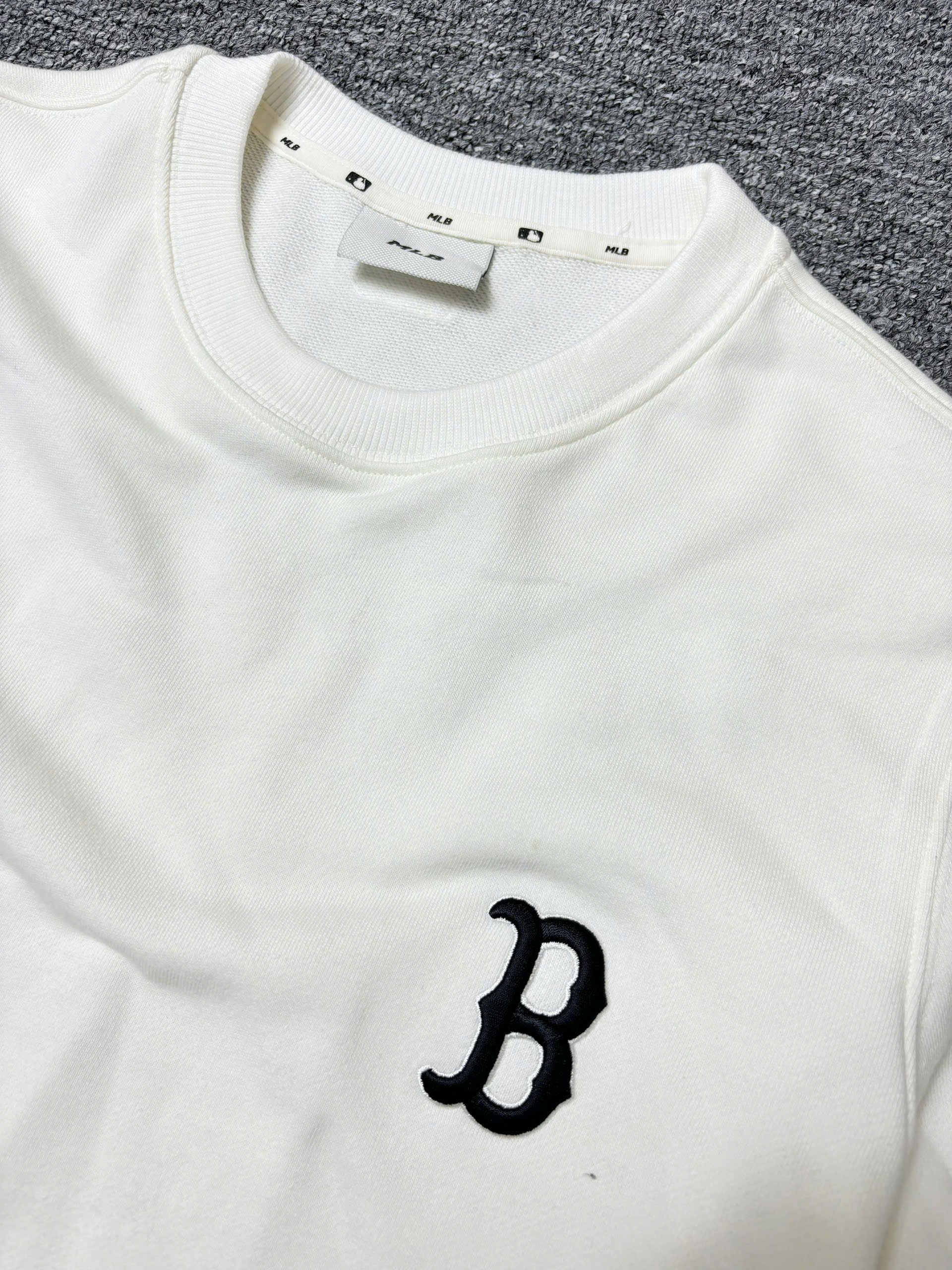 Áo Sweater Chính Hãng - Áo MLB Unisex Bosston 'White' - 3AMTM-100