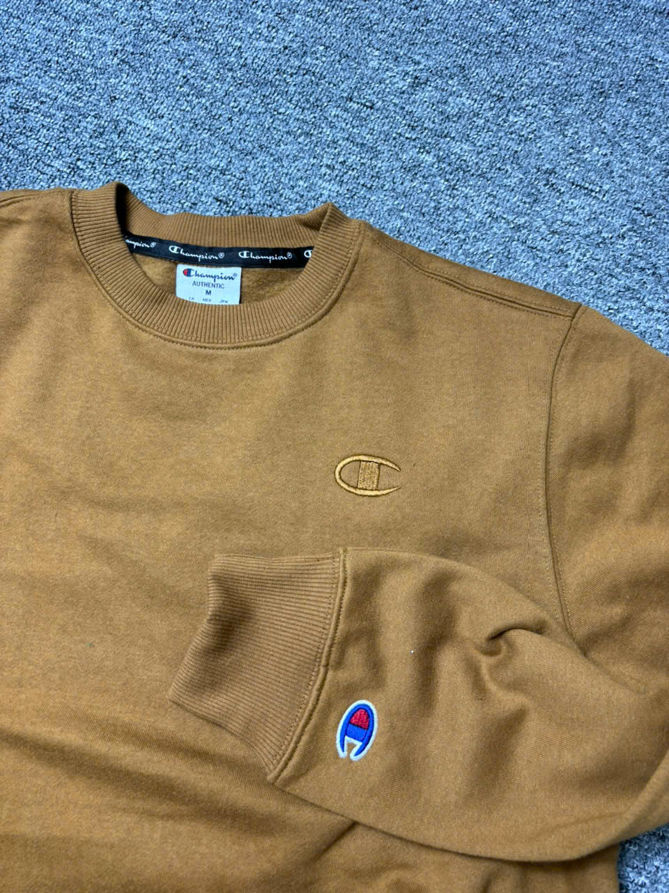Bộ Thể Thao Chính Hãng - Bộ Nỉ Lót Bông  Champion Sweater '' Brown'' - CB003