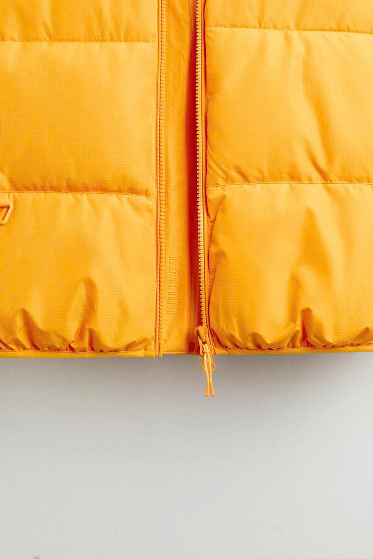 Áo Khoác Chính Hãng - Zara water repellent quilted jacket ''Light orange '' - 6985/322/639