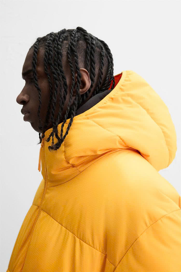 Áo Khoác Chính Hãng - Zara water repellent quilted jacket ''Light orange '' - 6985/322/639