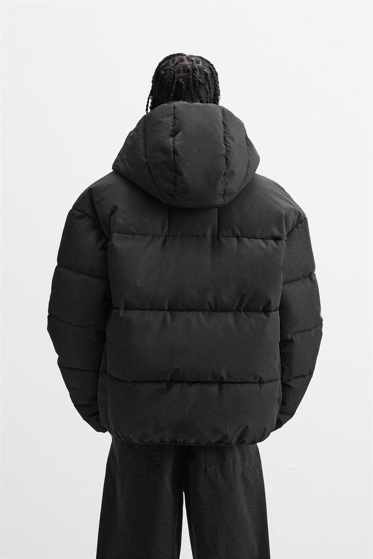 Áo Khoác Chính Hãng  - Zara water repellent quilted jacket ''Black'' - 6985/322/800
