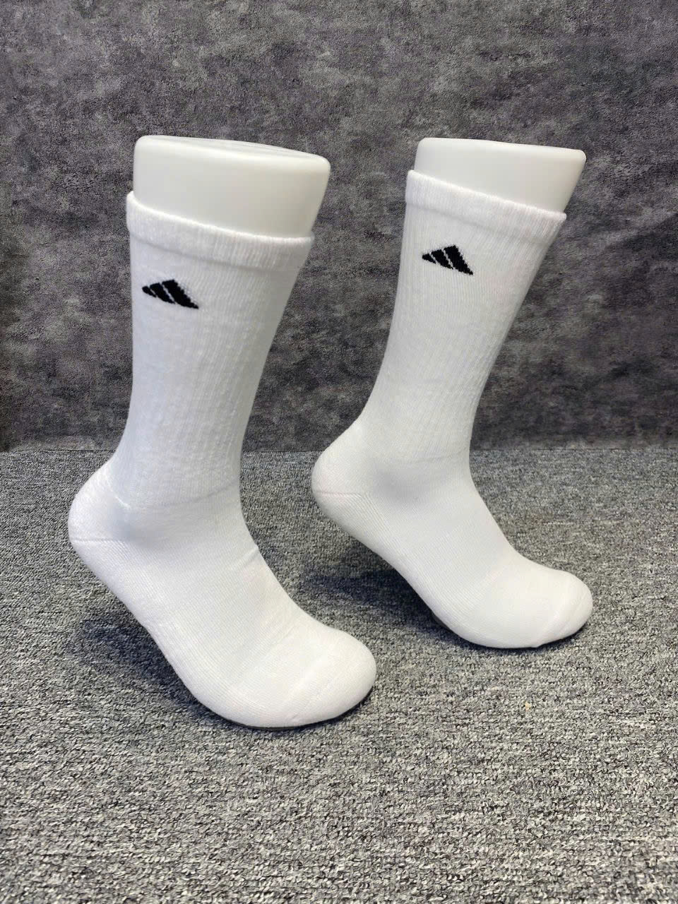 Phụ Kiện Chính Hãng - Tất Adidas Athletic Cushioned Crew Socks 6 Pairs / 6 đôi '' Trắng'' - BH9425