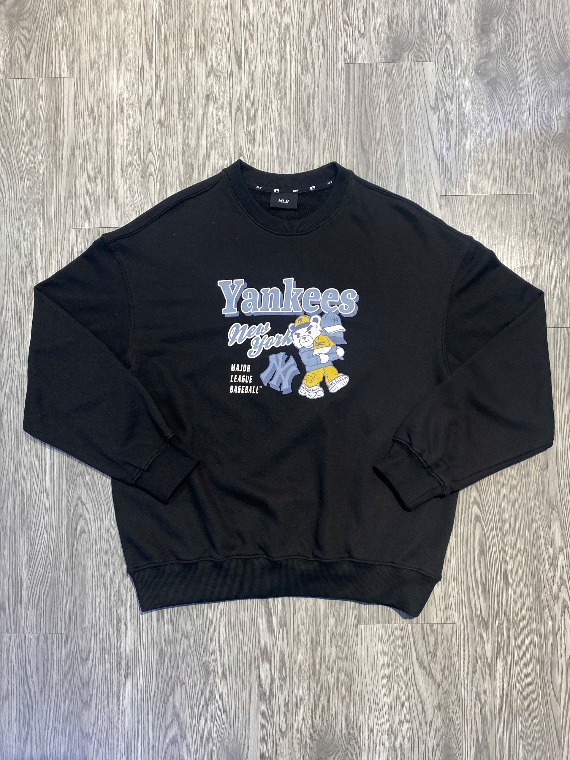 Áo Sweater Chính Hãng - Áo Nỉ Da Cá MLB NY Yankees New York 'Black' - 1335579