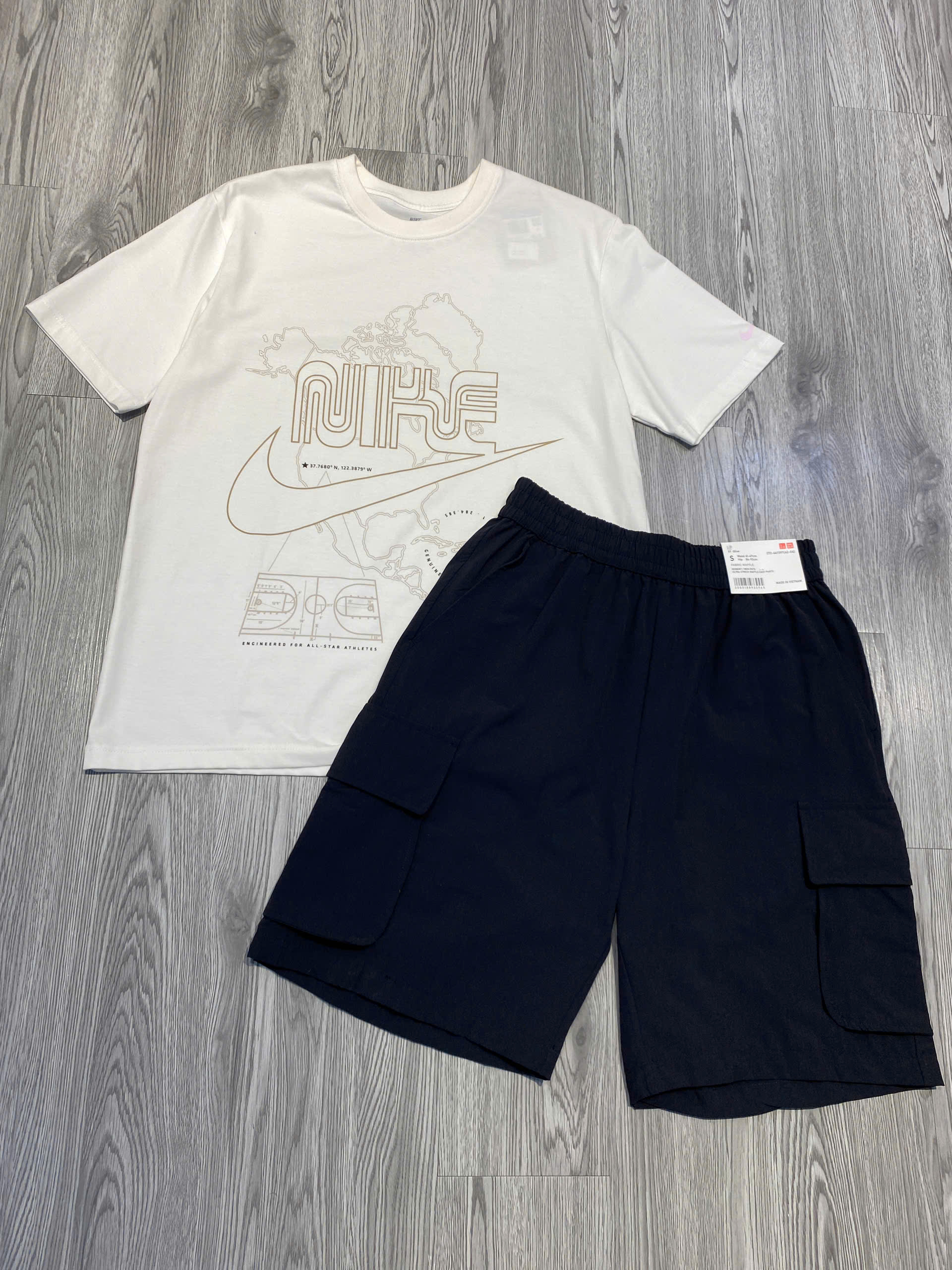 Quần Shorts Chính Hãng - Uniqlo Cargo Shorts in Khaki Fabric 'Dark Blue' - 272-467397-BLU