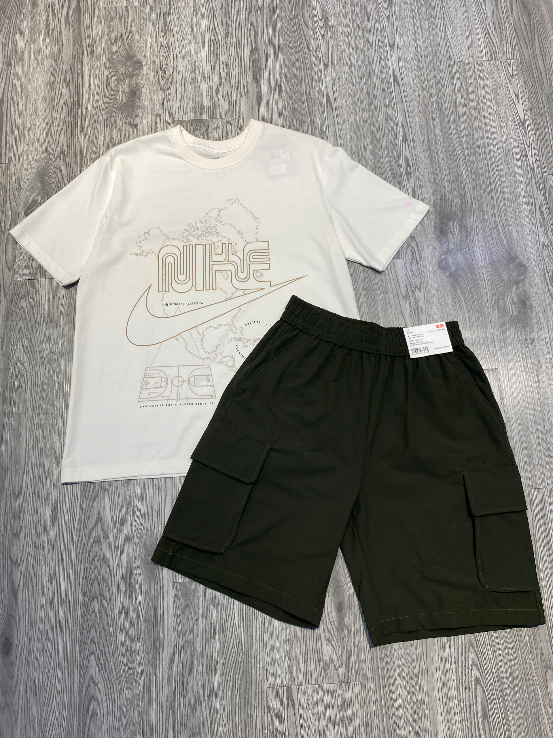 Quần Shorts Chính Hãng - Uniqlo Cargo Shorts in Khaki Fabric 'Olive' - 272-467397-OLV